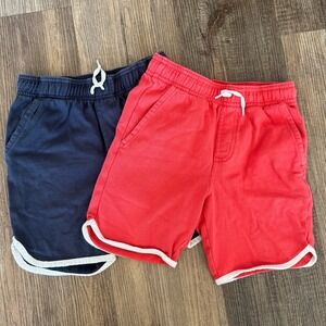 Boy's Tea Collection Ringer Cotton Jersey Shorts Bundle Size 6 Blue Red